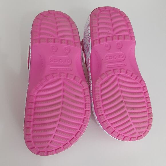 Crocs Classic Barbie Clogs Pink Slip On Comfort Water Shoes Jibbitz Womens 8 - Picture 7 of 8